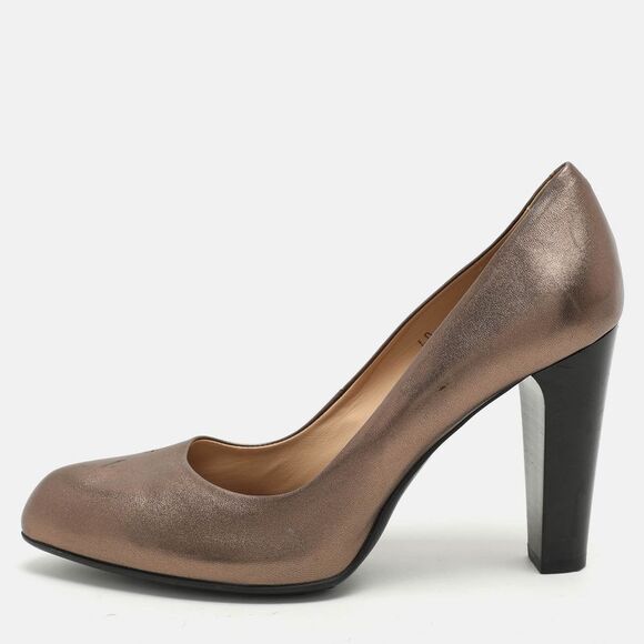 Tod´s Metallic Leather Block Heel Pumps Size 40,New Products : American Fashion Style Bags On Sale